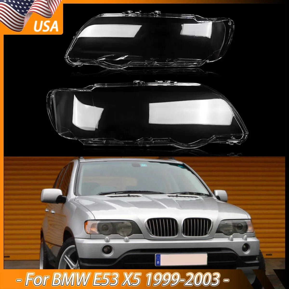 Lamps Shade For BMW X5 E53 1999-2003 4-Door Front Lampshade Left Right Side Headlight Lens Headlamp Cover Transparent Shell
Lamps Shade For BMW X5 E53 1999-2003 4-Door Front Lampshade Left Right Side Headlight Lens Headlamp Cover Transparent Shell