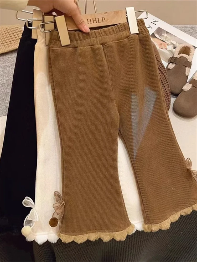 Широкие брюки Thiened Fce с бантом для девочек, повседневные, с цветочным принтом, осенне-зимние, новинка, корейская версия, длинные
Широкие брюки Thiened Fce с бантом для девочек, повседневные, с цветочным принтом, осенне-зимние, новинка, корейская версия, длинные