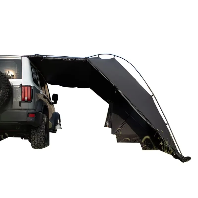 Black Waterproof Vinyl Canopy Carside Tent Self-Driving Tour Rear Extension Outdoor Tarp with Inner Tent
Black Waterproof Vinyl Canopy Carside Tent Self-Driving Tour Rear Extension Outdoor Tarp with Inner Tent