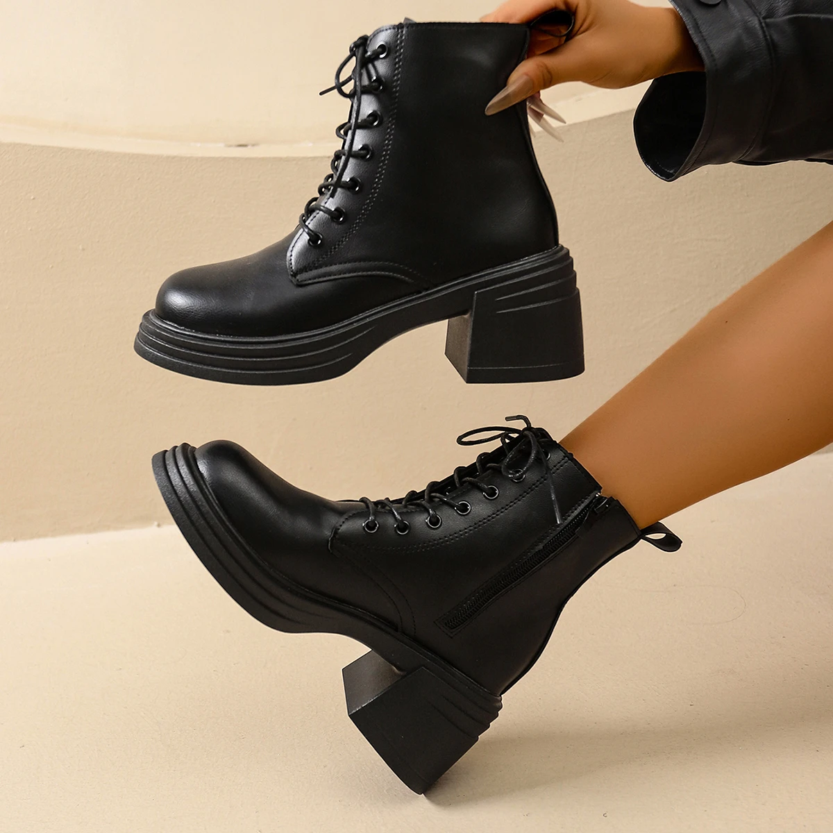 Half High Boots for Women Round Toe New in Winter Mid Calf Shoes Woman Comfortable Women's Boots
Half High Boots for Women Round Toe New in Winter Mid Calf Shoes Woman Comfortable Women's Boots