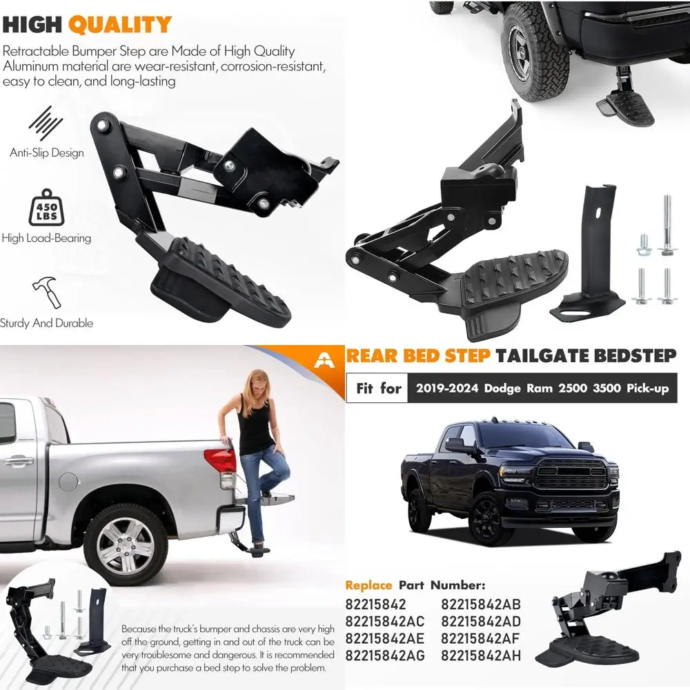 ASOPARTS Rear Bed Step Compatible with 2019 2020 2021 2022 2023 2024 2025 2026 Dodge Ram 2500 3500 Retractable Bumper Tailgate S
ASOPARTS Rear Bed Step Compatible with 2019 2020 2021 2022 2023 2024 2025 2026 Dodge Ram 2500 3500 Retractable Bumper Tailgate S