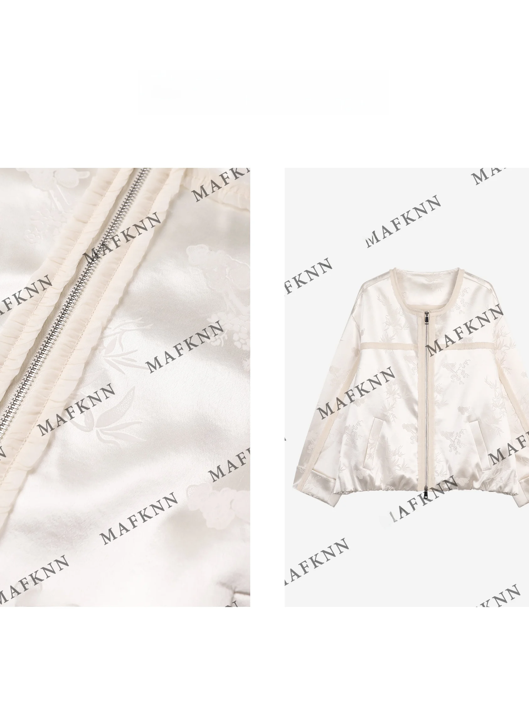 Faionable Casual Color round Ne Zipper Jaet MK908 Women's Polyester Fiber Long Sve Mid-Length Coat
Faionable Casual Color round Ne Zipper Jaet MK908 Women's Polyester Fiber Long Sve Mid-Length Coat