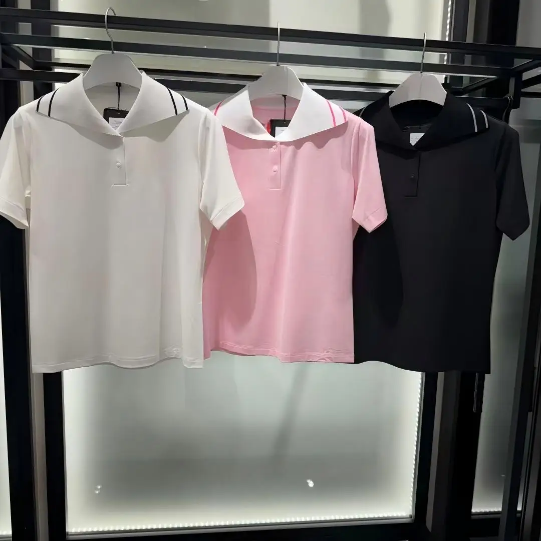 New Summer Women's Golf Shirt: Navy Collar, Short-Sleeve, Casual, Sporty, Fashionable, Slim-Fit, Versatile, Outdoor Style
New Summer Women's Golf Shirt: Navy Collar, Short-Sleeve, Casual, Sporty, Fashionable, Slim-Fit, Versatile, Outdoor Style