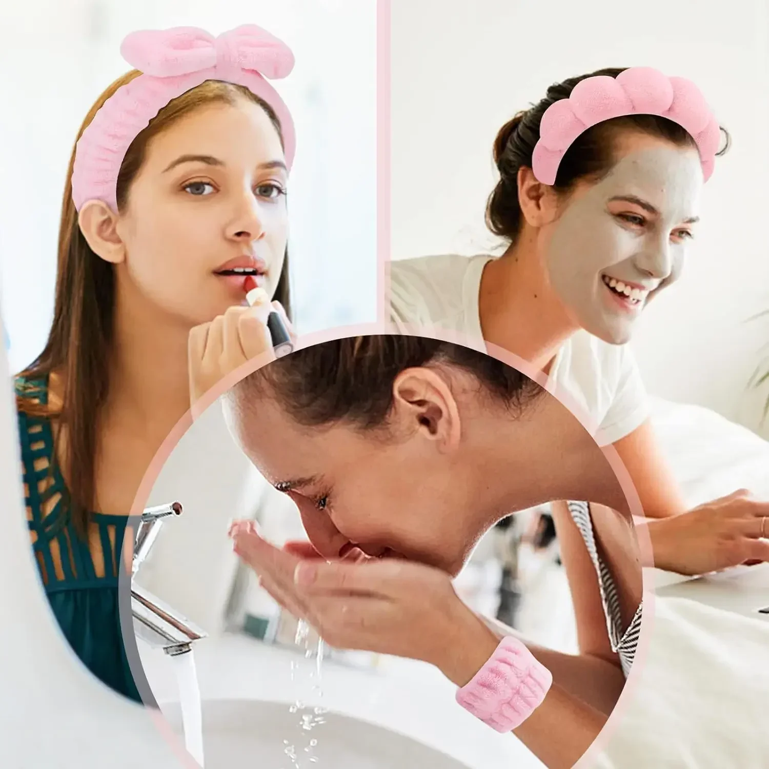 4PCS Wash Face Headbands For Women Puffy Sponge Hair Bands Cuff Waterproof Bands Absorbent Wristbands Women Hair Accessories Set
4PCS Wash Face Headbands For Women Puffy Sponge Hair Bands Cuff Waterproof Bands Absorbent Wristbands Women Hair Accessories Set