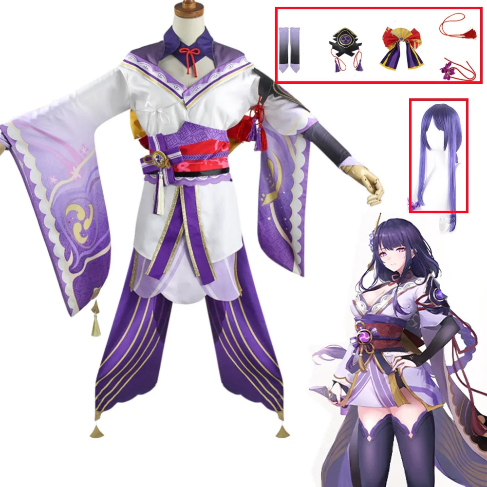 Игровой костюм для косплея Genshin Impact Raiden Shogun, парик, фиолетовые длинные волосы, костюмы на Хэллоуин, полный комплект, Genshin Baal Shougun, косплей
Игровой костюм для косплея Genshin Impact Raiden Shogun, парик, фиолетовые длинные волосы, костюмы на Хэллоуин, полный комплект, Genshin Baal Shougun, косплей