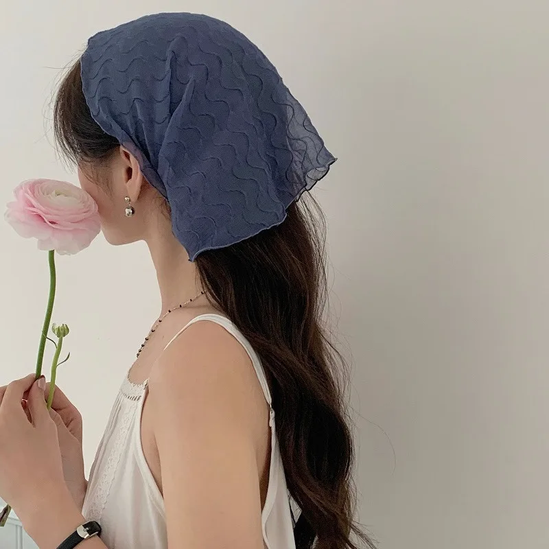 Navry Design Pleated Pattern Mesh Head Scarf for Women Spring/Summer New Instagram Girls Solid Color Sunscreen Triangle Headband
Navry Design Pleated Pattern Mesh Head Scarf for Women Spring/Summer New Instagram Girls Solid Color Sunscreen Triangle Headband