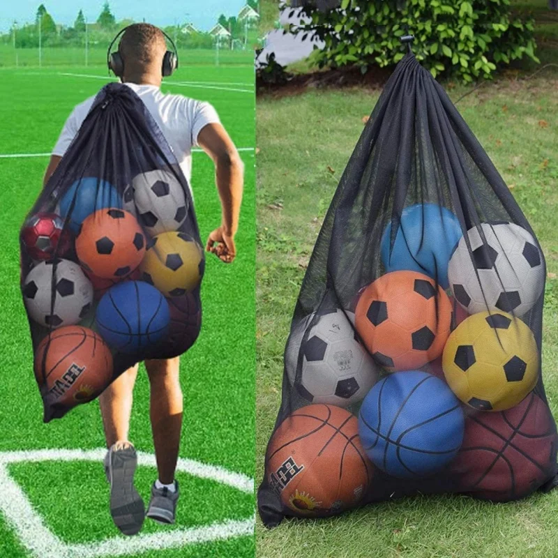 Large Capacity Drawstring Mesh Shoulder Bag Pouch Football Basketball Storage Bag Portable Travel Gym Sports Ball Backpack Bag
Large Capacity Drawstring Mesh Shoulder Bag Pouch Football Basketball Storage Bag Portable Travel Gym Sports Ball Backpack Bag