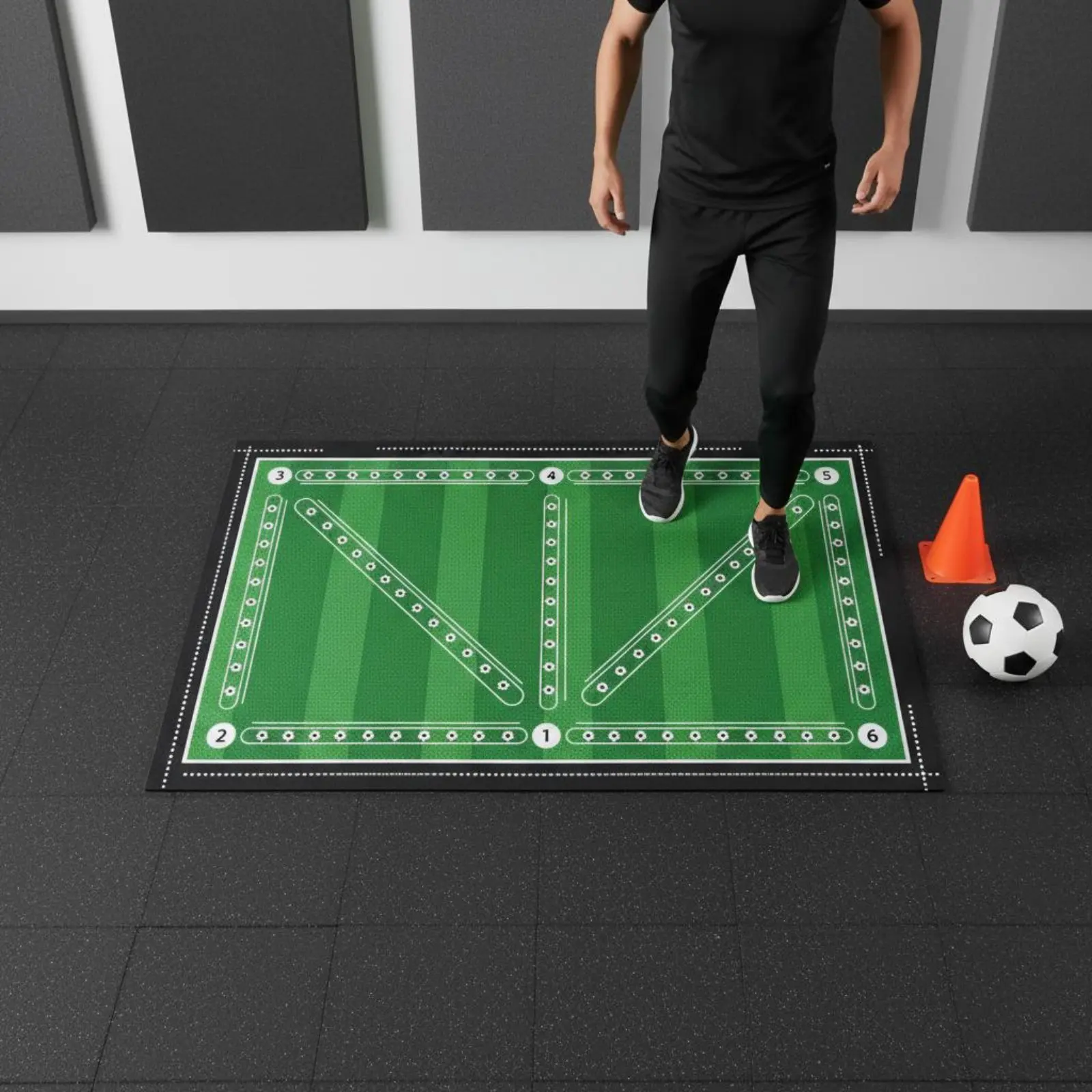 Sphere Control Practice Mat Non-Slip Futbol Footwork Mat Sports Equipment Wear-Resistant Easy to Clean for Children
Sphere Control Practice Mat Non-Slip Futbol Footwork Mat Sports Equipment Wear-Resistant Easy to Clean for Children