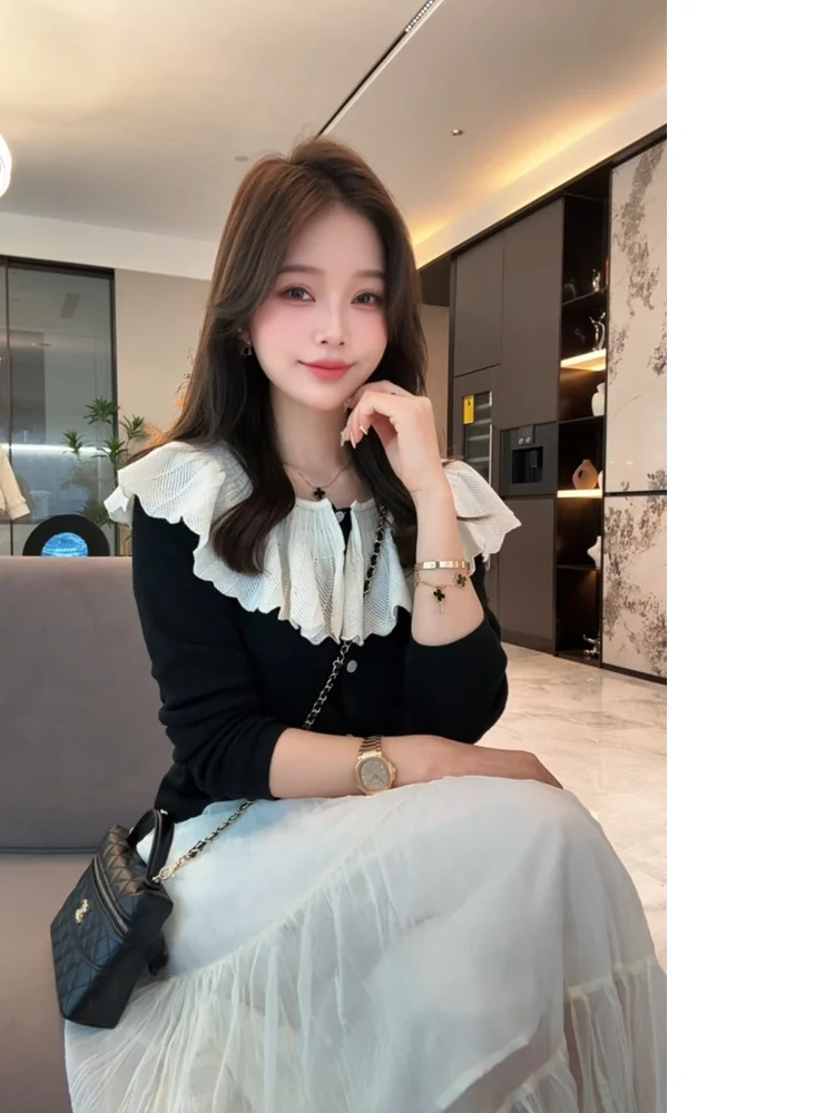 Xuanxuanchen Cloud House Early Spring Fashionable Long Sleeve Knitted Cardigan Women's Top Elegant Design Casual Style
Xuanxuanchen Cloud House Early Spring Fashionable Long Sleeve Knitted Cardigan Women's Top Elegant Design Casual Style