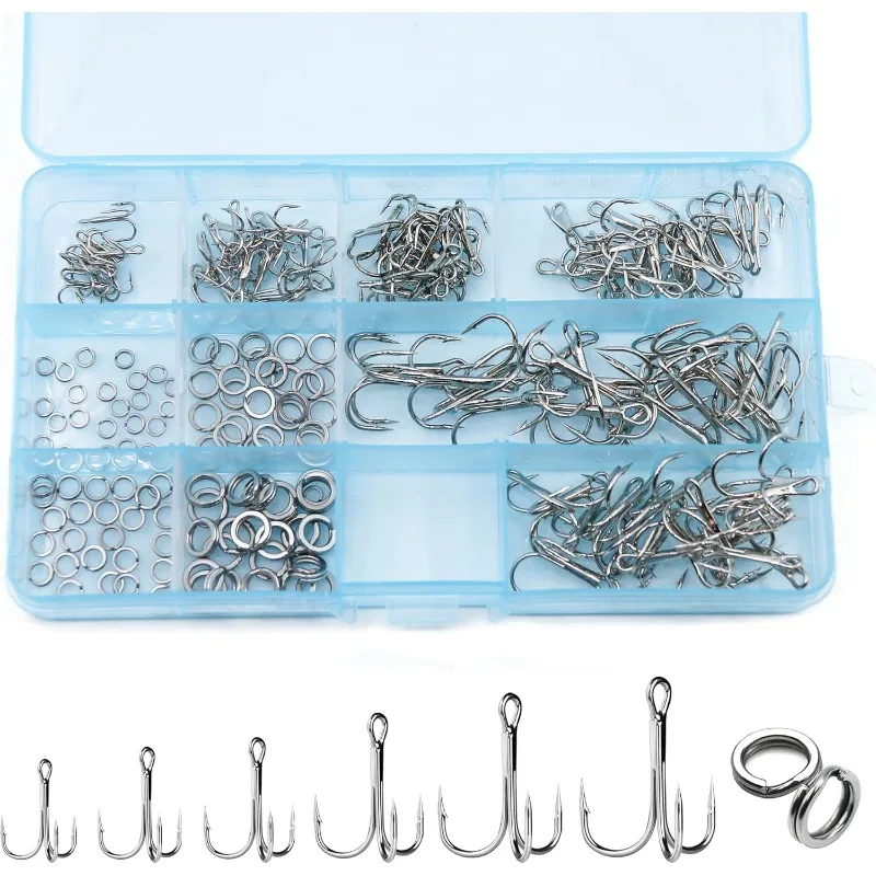 Fishing Treble Hooks Kit - High Carbon Steel 50pcs Mixed Treble Hooks Size 2/4/6/8/10 | Sharp Fish Hooks for Saltwater & Freshwa
Fishing Treble Hooks Kit - High Carbon Steel 50pcs Mixed Treble Hooks Size 2/4/6/8/10 | Sharp Fish Hooks for Saltwater & Freshwa
