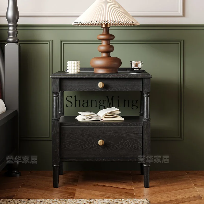 CLL bedside table medieval retro simple small apartment black light luxury high-end bedroom bedside cabinet
CLL bedside table medieval retro simple small apartment black light luxury high-end bedroom bedside cabinet