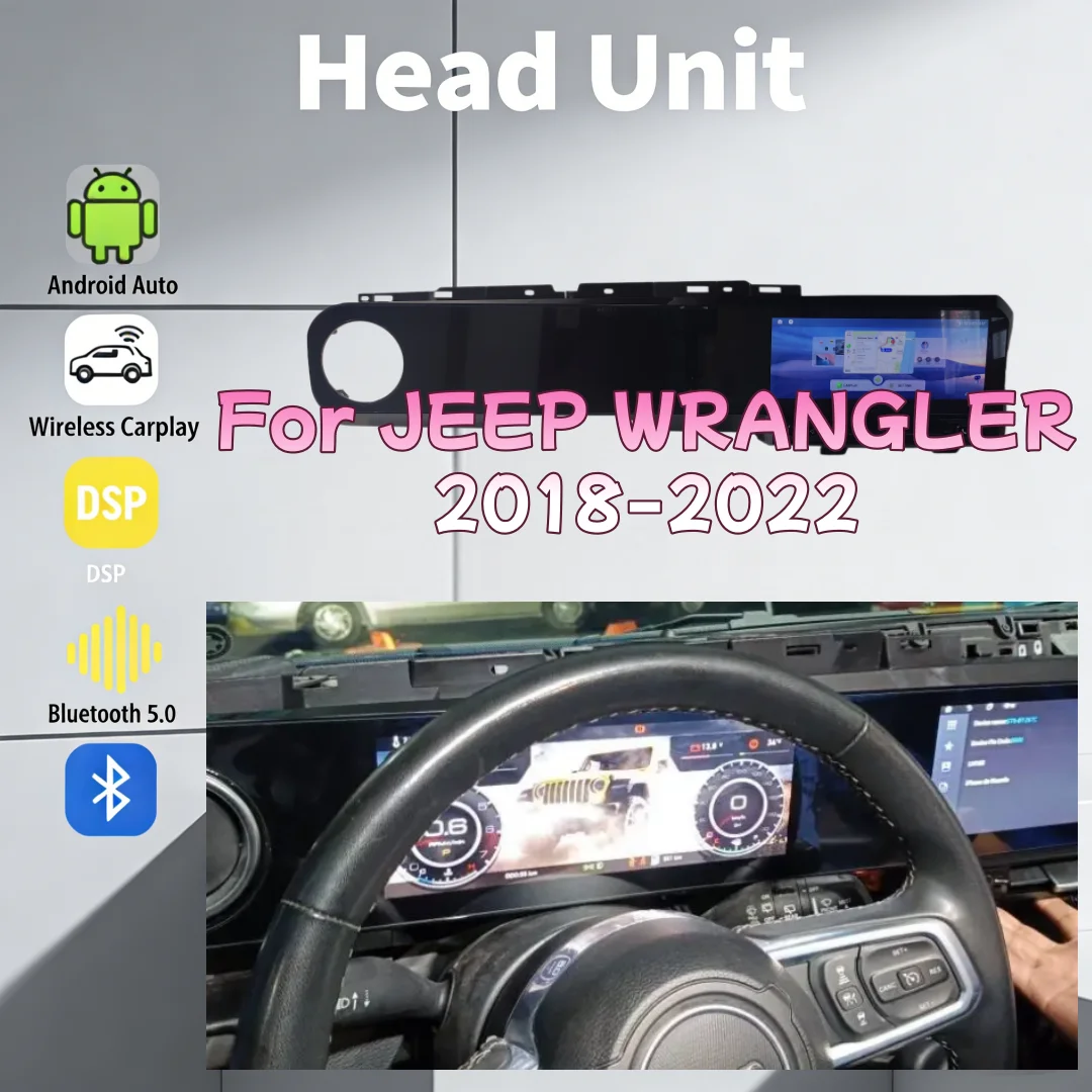 Мультимедийная система Android с двумя экранами, GPS-навигацией, CarPlay и Android Auto для Jeep Wrangler 2018-2022, LCD-панель приборов
Мультимедийная система Android с двумя экранами, GPS-навигацией, CarPlay и Android Auto для Jeep Wrangler 2018-2022, LCD-панель приборов