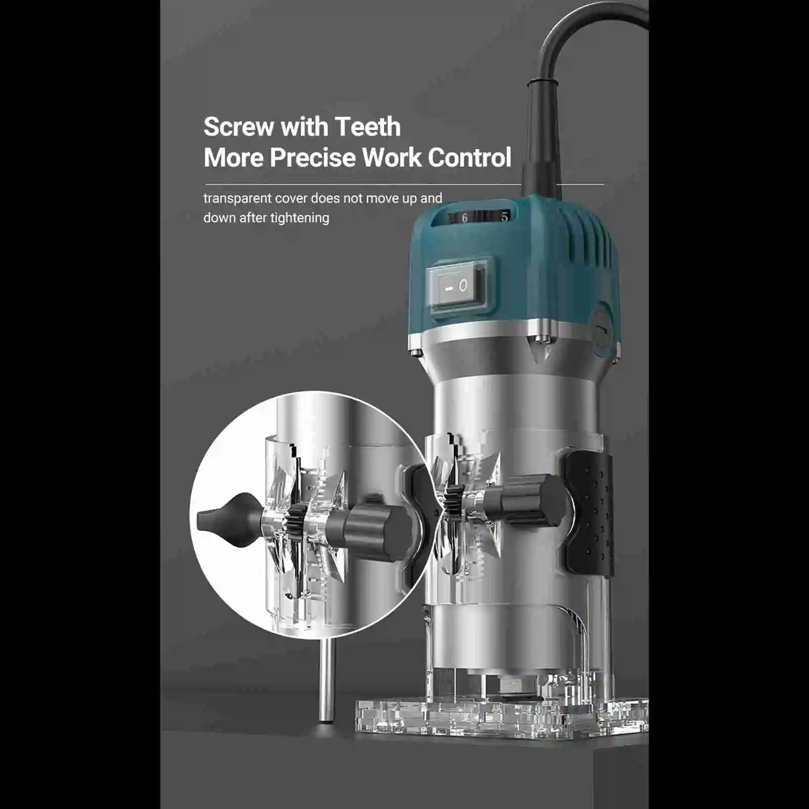Wood Router Woodworking Electric Trimmer Set Thickened Shell Compact 6 Speed Adjustable 800W 30000r/min Wood Router Tool
Wood Router Woodworking Electric Trimmer Set Thickened Shell Compact 6 Speed Adjustable 800W 30000r/min Wood Router Tool