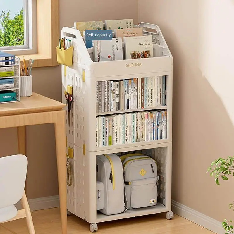 Multi-Functional Mobile Bookshelf Free-Standing Multi-Layer with Wheels Wall-Oriented Stackable Children's Storage Organizer
Multi-Functional Mobile Bookshelf Free-Standing Multi-Layer with Wheels Wall-Oriented Stackable Children's Storage Organizer
