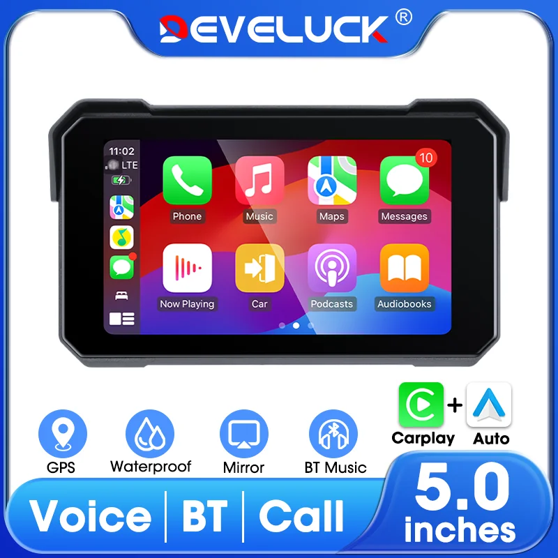Develuck 5.0 inch Motorcycle Carplay Screen Android Auto GPS for Moto Waterproof Display Screen BT Digital Motorcycle Dashboard
Develuck 5.0 inch Motorcycle Carplay Screen Android Auto GPS for Moto Waterproof Display Screen BT Digital Motorcycle Dashboard