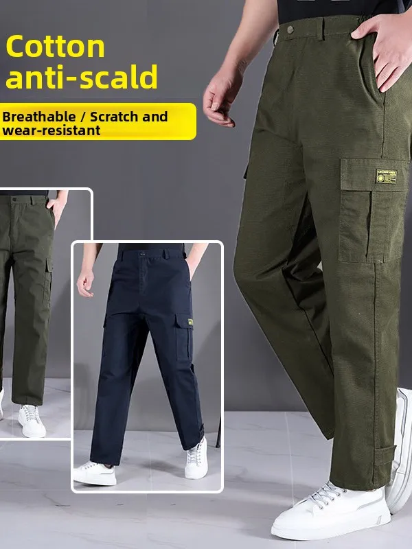 Men's Pure Cotton Work Trousers Thiened Casual Straight Leg Welding Overalls Wear Resistant Loose Workwear Pants
Men's Pure Cotton Work Trousers Thiened Casual Straight Leg Welding Overalls Wear Resistant Loose Workwear Pants