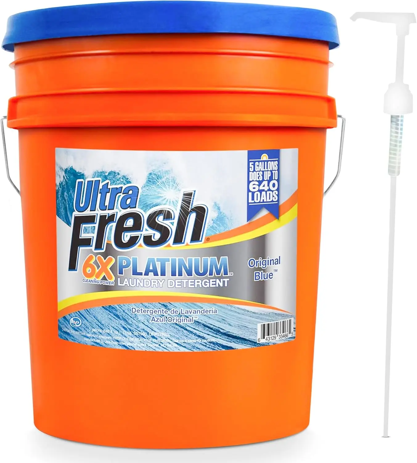Ultra Fresh 5 Gallon Liquid Laundry Detergent, 6X Platinum Cleaning Power, Up to 640 Loads, HE Compatible for All Machines
Ultra Fresh 5 Gallon Liquid Laundry Detergent, 6X Platinum Cleaning Power, Up to 640 Loads, HE Compatible for All Machines