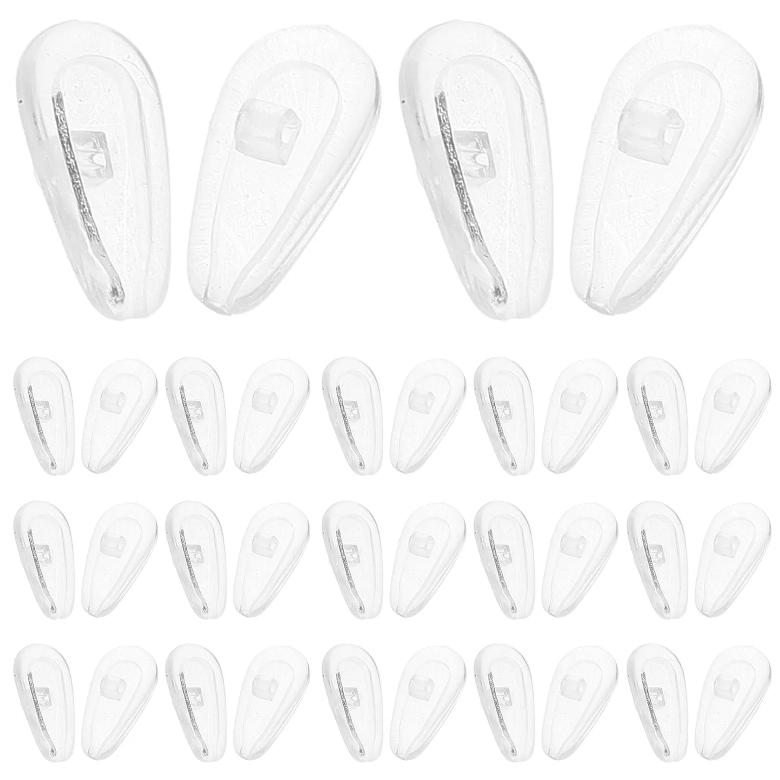 50pcs Glasses Nose Pads Comfortable Soft Silicone Non Slip Replacement Parts Long Term Use Antislip Design Eyewear Accessories 
50pcs Glasses Nose Pads Comfortable Soft Silicone Non Slip Replacement Parts Long Term Use Antislip Design Eyewear Accessories