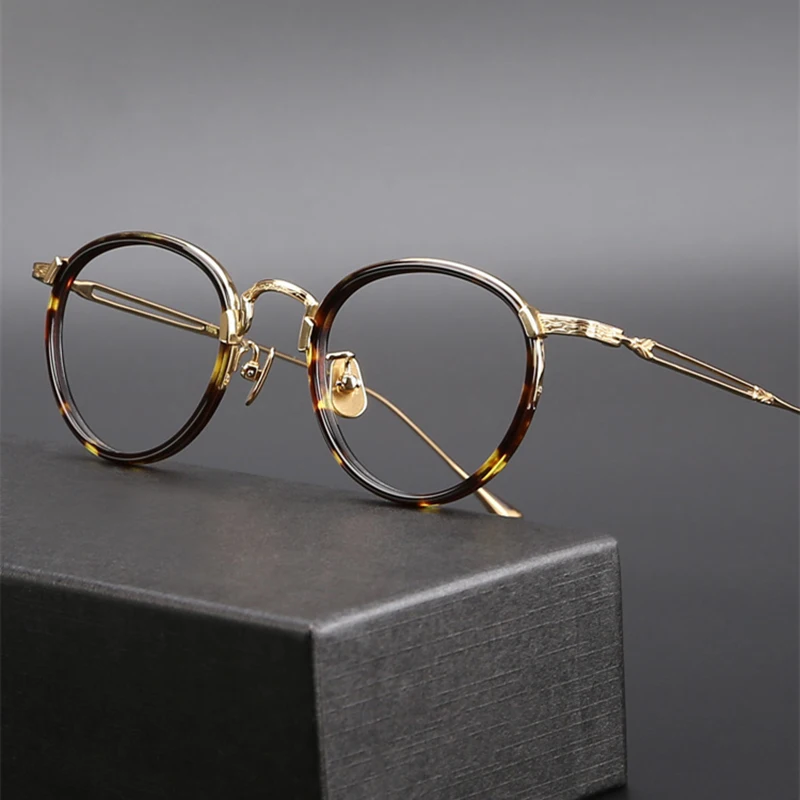 Retro Round Optical Glasses Frame Men Vintage Titanium Acetate Myopia Eyeglasses Women Korean Ultralight Acetate Ring Eyewear
Retro Round Optical Glasses Frame Men Vintage Titanium Acetate Myopia Eyeglasses Women Korean Ultralight Acetate Ring Eyewear