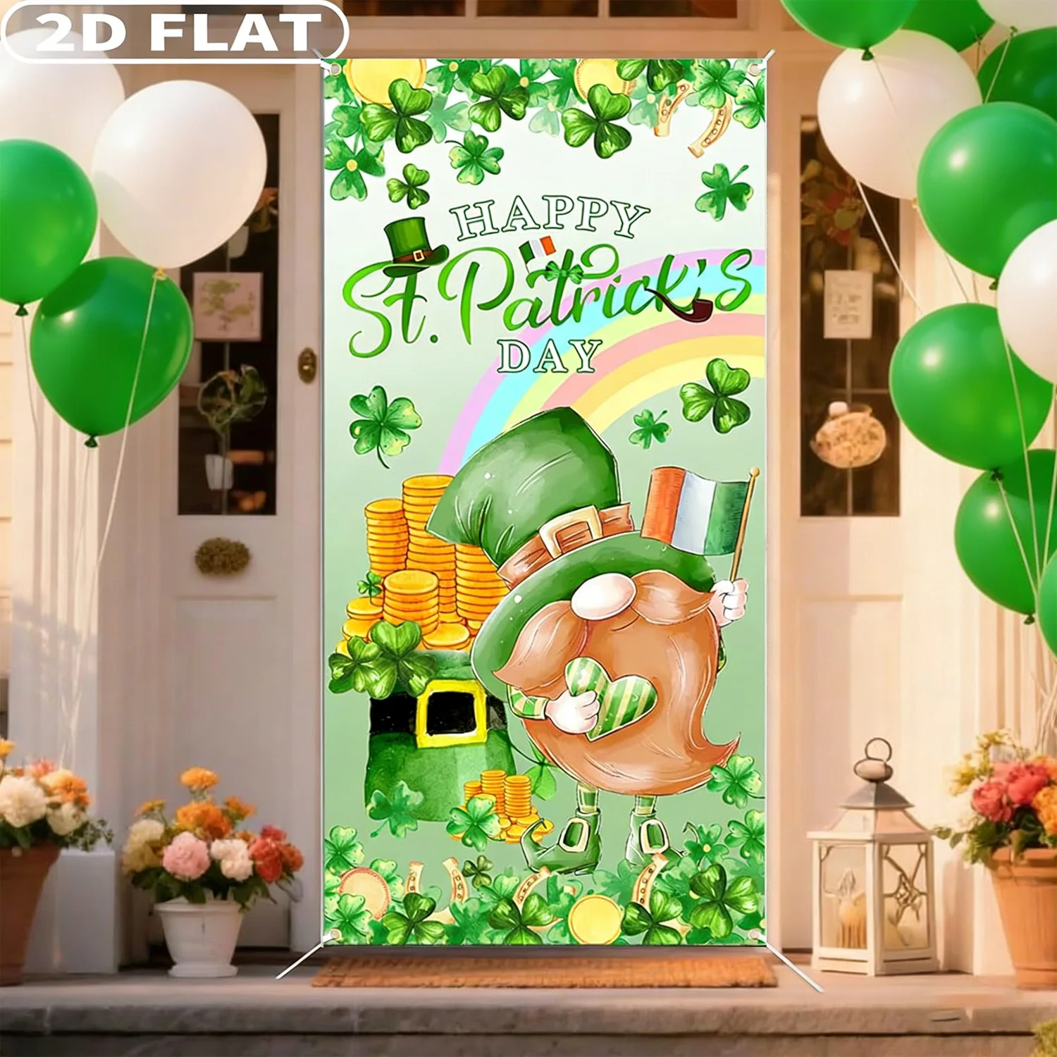 2D FLAT 1pc St. Patrick's Day Door Banner | Irish Green Shamrock Porch Sign for Party Entrance Decor| Happy St. Patrick’s Day
2D FLAT 1pc St. Patrick's Day Door Banner | Irish Green Shamrock Porch Sign for Party Entrance Decor| Happy St. Patrick’s Day