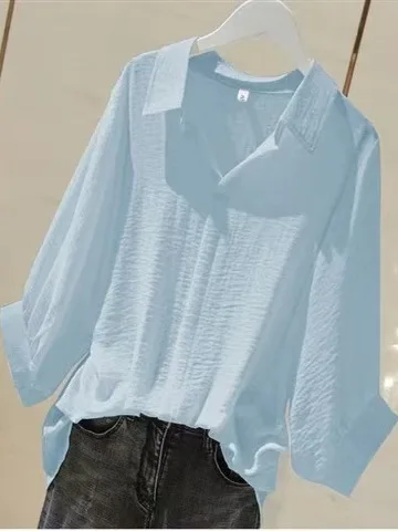 Casual Cotton Linen Women's Shirt Summer New Style Thin Loose Fit Versatile Overhead Slimming Youthful Concealing Top
Casual Cotton Linen Women's Shirt Summer New Style Thin Loose Fit Versatile Overhead Slimming Youthful Concealing Top