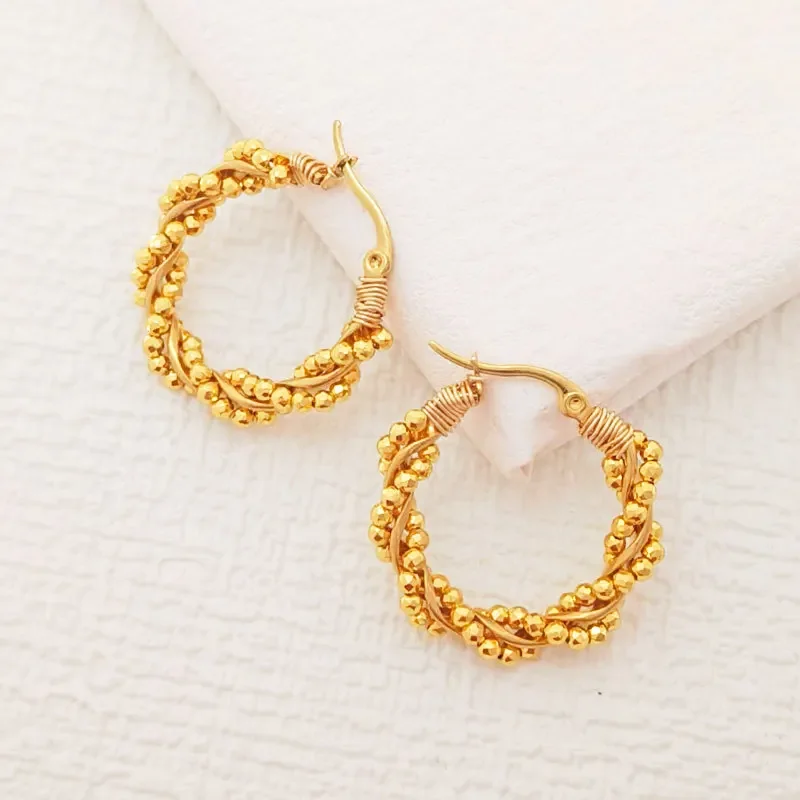 Rice bead earrings Circle Entangle Golden Originality Hand knitting Bohemia Alloy Fashion Simple Beaded earrings
Rice bead earrings Circle Entangle Golden Originality Hand knitting Bohemia Alloy Fashion Simple Beaded earrings
