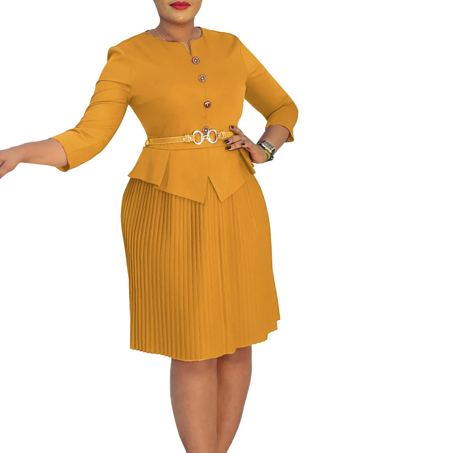 Elegant Dashiki African Dresses for Women Autumn Fashion 3/4 Sleeve Polyester Pleat Party Evening Dresses Outfits Ankara Dress
Elegant Dashiki African Dresses for Women Autumn Fashion 3/4 Sleeve Polyester Pleat Party Evening Dresses Outfits Ankara Dress