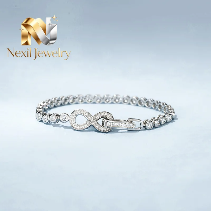 Nexil Jewelry Nexil Jewelry Luxury Solid Platinum PT950 Women's Moissanite Full Diamond Bracelet Round Diamond Bracelet
Nexil Jewelry Nexil Jewelry Luxury Solid Platinum PT950 Women's Moissanite Full Diamond Bracelet Round Diamond Bracelet