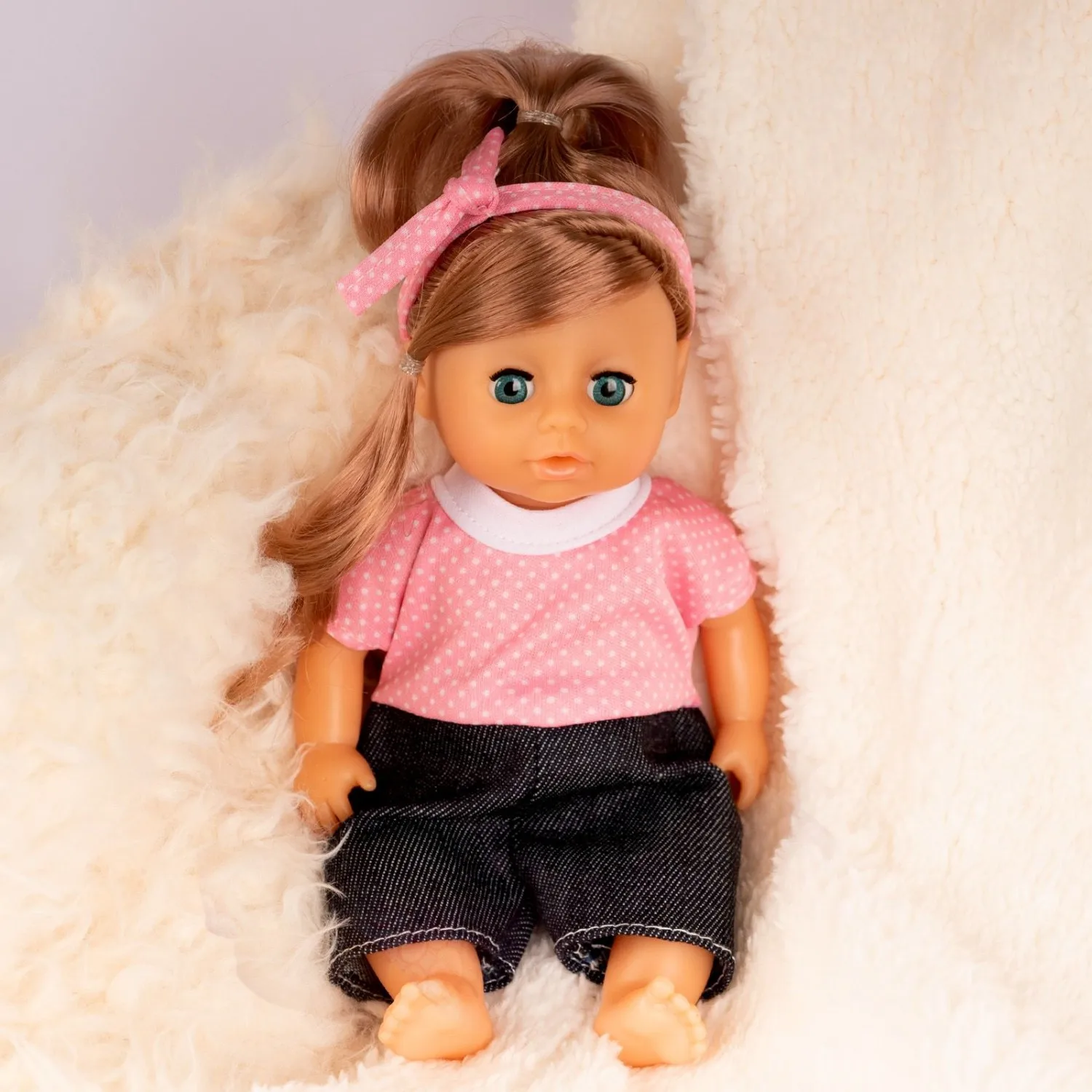 9-Inch Lifelike Soft Baby Doll | Expressive Eyes | Pink Dress | Safe Role-Play Toy for Ages 3-8 (Birthday/Christmas Gift)
9-Inch Lifelike Soft Baby Doll | Expressive Eyes | Pink Dress | Safe Role-Play Toy for Ages 3-8 (Birthday/Christmas Gift)