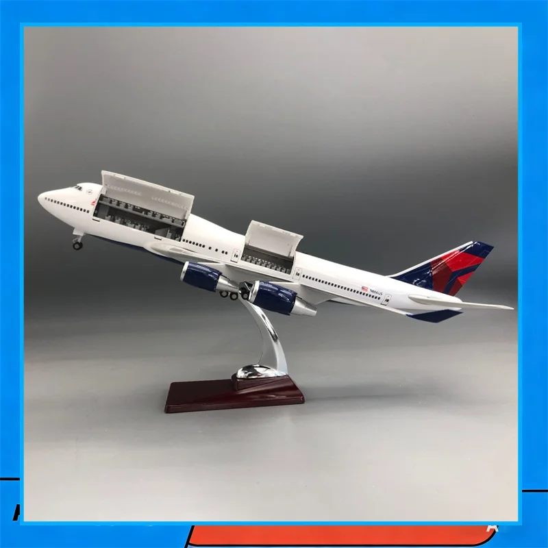 47cm Bo-Eing 747 De-Lta Air Lines Airplane Model Double Door With Led Lights & Wheels Realistic Static Aircraft Model Ornament
47cm Bo-Eing 747 De-Lta Air Lines Airplane Model Double Door With Led Lights & Wheels Realistic Static Aircraft Model Ornament