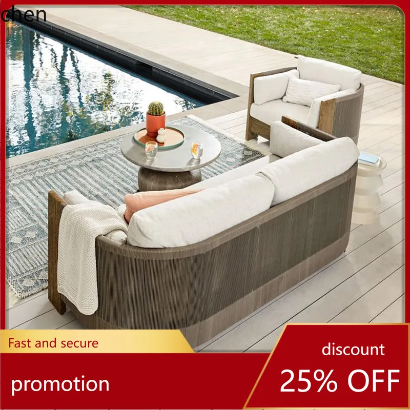 CZ Rattan Woven Teak Sofa Set Villa Outdoor Garden Leisure Furniture Outdoor Courtyard Sofa
CZ Rattan Woven Teak Sofa Set Villa Outdoor Garden Leisure Furniture Outdoor Courtyard Sofa