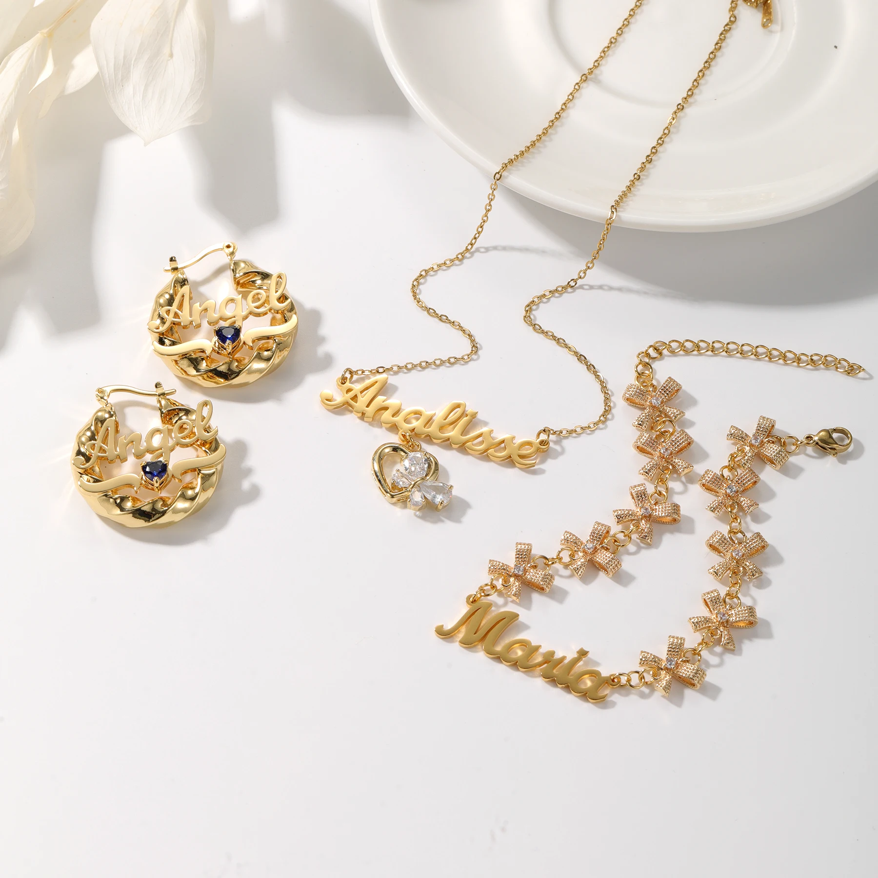Qitian Custom Name Jewelry Sets Necklace Bracelet Earrings Birthstone Personalized Stainless Steel Jewelry Woman Christmas Gift
Qitian Custom Name Jewelry Sets Necklace Bracelet Earrings Birthstone Personalized Stainless Steel Jewelry Woman Christmas Gift