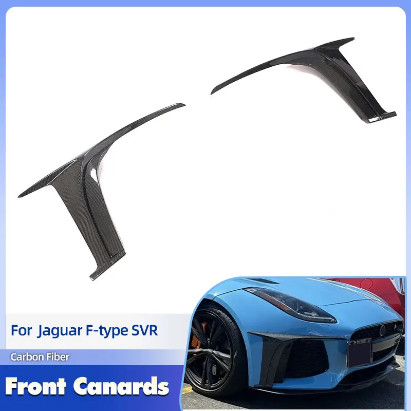 Car Front Bumper Canards Full Carbon Fiber for Jaguar F-type SVR 2016-2019 Racing Front Air Vent Trims Splitters Fins Body Kits
Car Front Bumper Canards Full Carbon Fiber for Jaguar F-type SVR 2016-2019 Racing Front Air Vent Trims Splitters Fins Body Kits
