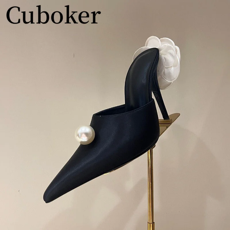 Designer Brand White Flower Satin Women Sandals Pointed Toe Pearl Decor Pumps Female Slip On Runway Party Dress Shoes Summer
Designer Brand White Flower Satin Women Sandals Pointed Toe Pearl Decor Pumps Female Slip On Runway Party Dress Shoes Summer