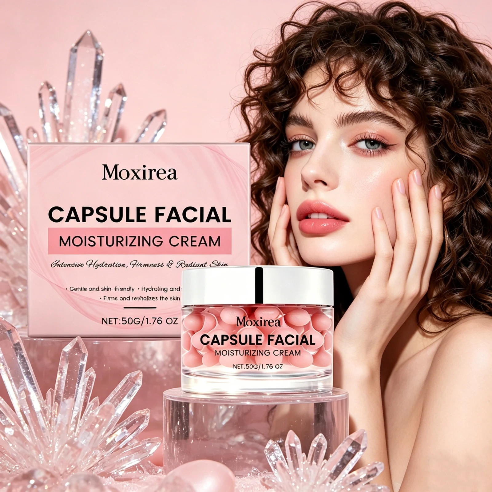 Pink Capsule Moisturizing Cream Hydration Nourish Brighten Complexion Improve Skin Texture Anti-Aging Firming Radiant Skin Cream
Pink Capsule Moisturizing Cream Hydration Nourish Brighten Complexion Improve Skin Texture Anti-Aging Firming Radiant Skin Cream