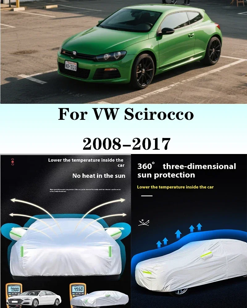 Полный автомобильный чехол для VW Scirocco 2008-2017, автомобильный чехол, уличный солнцезащитный козырек от дождя, снега, пыли, морозостойкий чехол с защитой от УФ-лучей
Полный автомобильный чехол для VW Scirocco 2008-2017, автомобильный чехол, уличный солнцезащитный козырек от дождя, снега, пыли, морозостойкий чехол с защитой от УФ-лучей