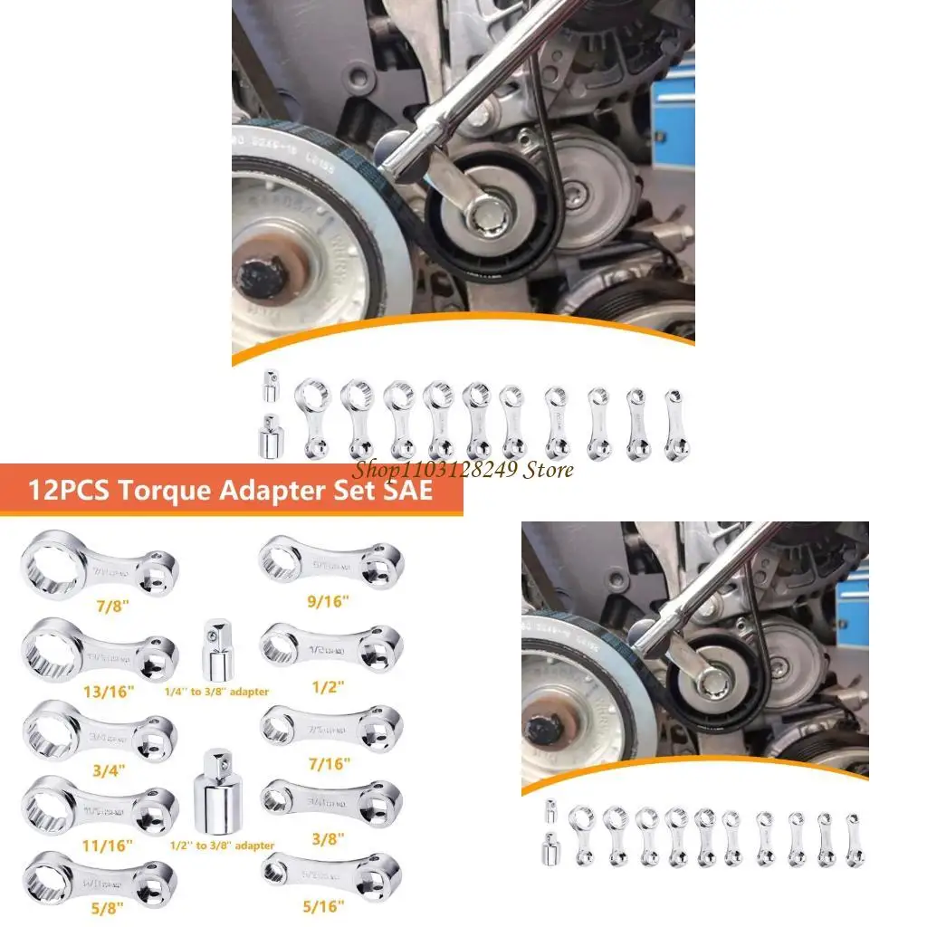 N5KD Torque Adapter Set 12-Point Box End Torque Adapter Extension Set 3/8Inch Drive for Hard to Reach Place
N5KD Torque Adapter Set 12-Point Box End Torque Adapter Extension Set 3/8Inch Drive for Hard to Reach Place
