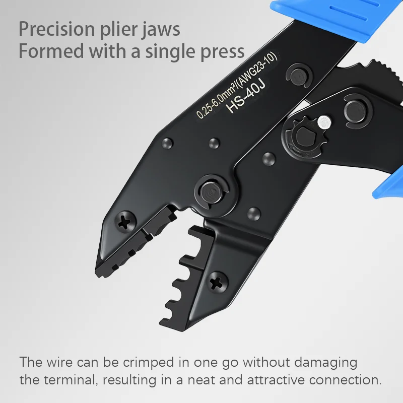 Hs-40J Pre-Insulated Terminal Ratchet Crimping Pliers
Hs-40J Pre-Insulated Terminal Ratchet Crimping Pliers