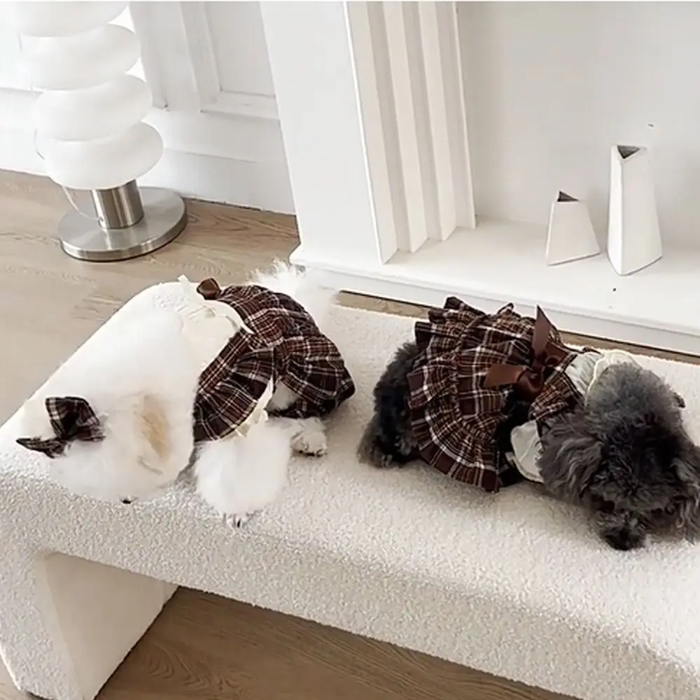 Retro Pet Plaid Strap Skirt Breathable Thin Design Cat Plaid Pleated Shirt Flying Sleeve Soft Pet Clothes For Puppy Kittens
Retro Pet Plaid Strap Skirt Breathable Thin Design Cat Plaid Pleated Shirt Flying Sleeve Soft Pet Clothes For Puppy Kittens