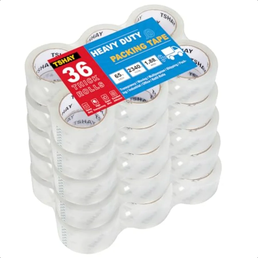 Packing Tape 36 Pack Heavy Duty Shipping and Moving Packing Tape Clear Packing and Moving plies 1.88 inch Wide 65 Yards Per Rol
Packing Tape 36 Pack Heavy Duty Shipping and Moving Packing Tape Clear Packing and Moving plies 1.88 inch Wide 65 Yards Per Rol