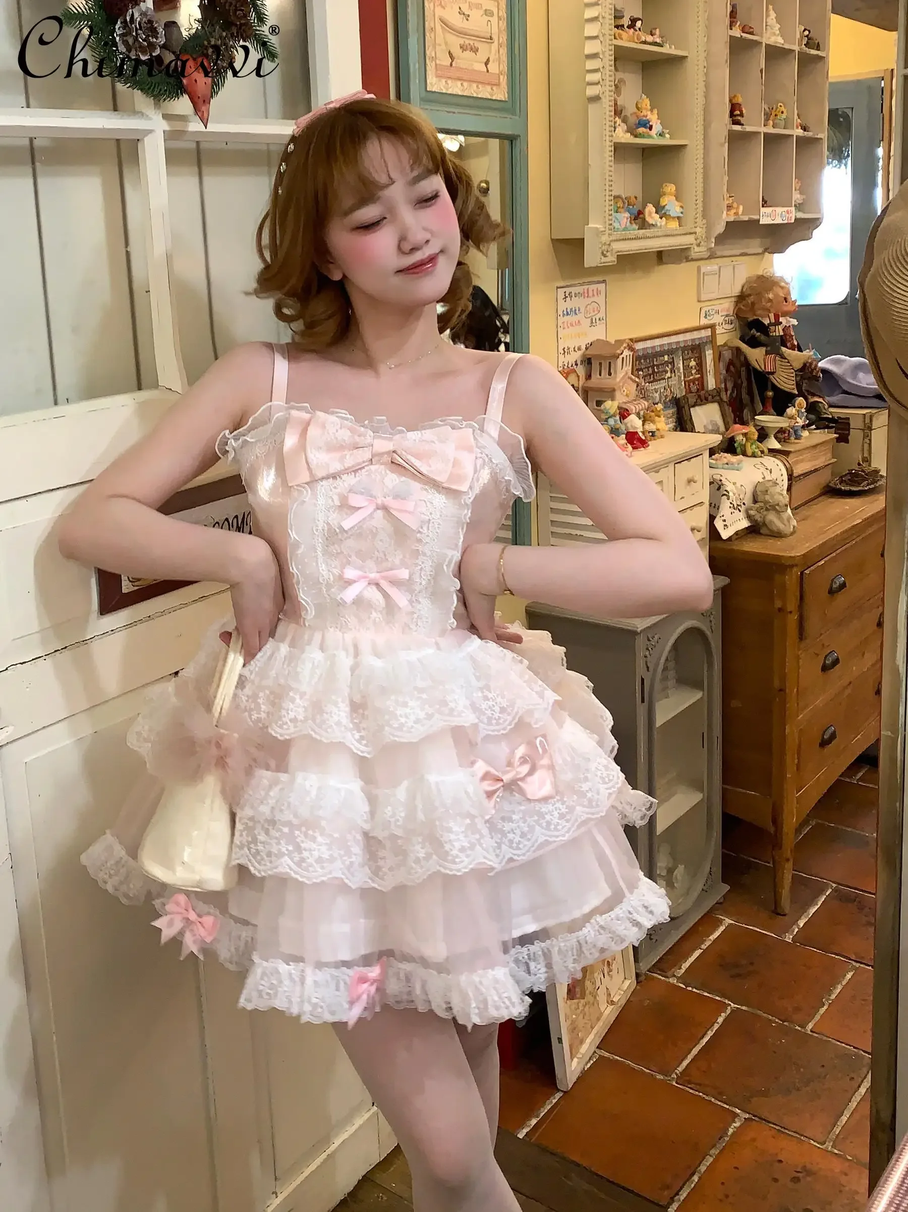 Fashion Sweet Girl Pink Lace Princess Suspender Dress Spring and Summer New Cute High Waist Skinny Party Short Ladies Dress
Fashion Sweet Girl Pink Lace Princess Suspender Dress Spring and Summer New Cute High Waist Skinny Party Short Ladies Dress