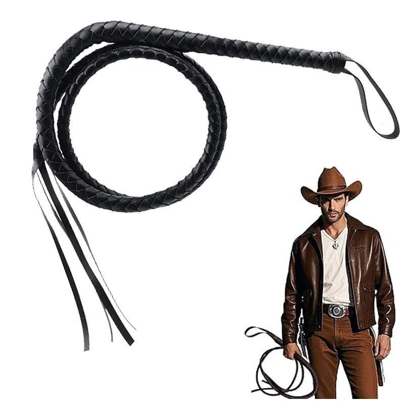 Vintage Design 70" Faux Leather Cowboy Whip Ringmaster Whip Western Equestrian Costume Accessory Halloween Prop Role Play Gift
Vintage Design 70" Faux Leather Cowboy Whip Ringmaster Whip Western Equestrian Costume Accessory Halloween Prop Role Play Gift