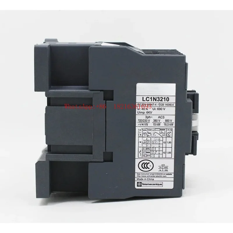 Limited Offer LC1N3210M5N/LC1N3201M5N AC Contactor 32A AC110V/220V/380V Normally Open 1NO/normally Closed 1NC
Limited Offer LC1N3210M5N/LC1N3201M5N AC Contactor 32A AC110V/220V/380V Normally Open 1NO/normally Closed 1NC