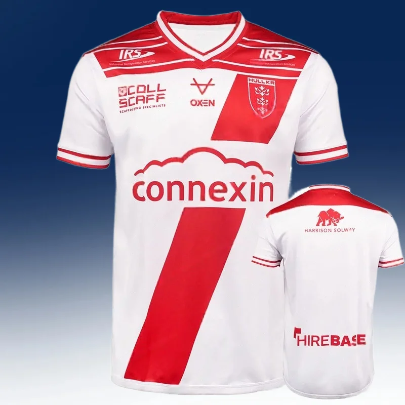 Новое поступление 2025 года, домашний трикотаж для регби Hull KR, Англия, мужские и женские повседневные быстросохнущие тренировочные спортивные футболки с короткими рукавами и v-образным вырезом
Новое поступление 2025 года, домашний трикотаж для регби Hull KR, Англия, мужские и женские повседневные быстросохнущие тренировочные спортивные футболки с короткими рукавами и v-образным вырезом