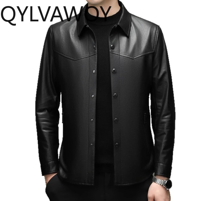 QYLVAWOY Black Real Leather Jacket Man Sheepskin Jacket New Leather Jackets for Man Lapel Chaqueta De Cuero Casual Leather Coat
QYLVAWOY Black Real Leather Jacket Man Sheepskin Jacket New Leather Jackets for Man Lapel Chaqueta De Cuero Casual Leather Coat