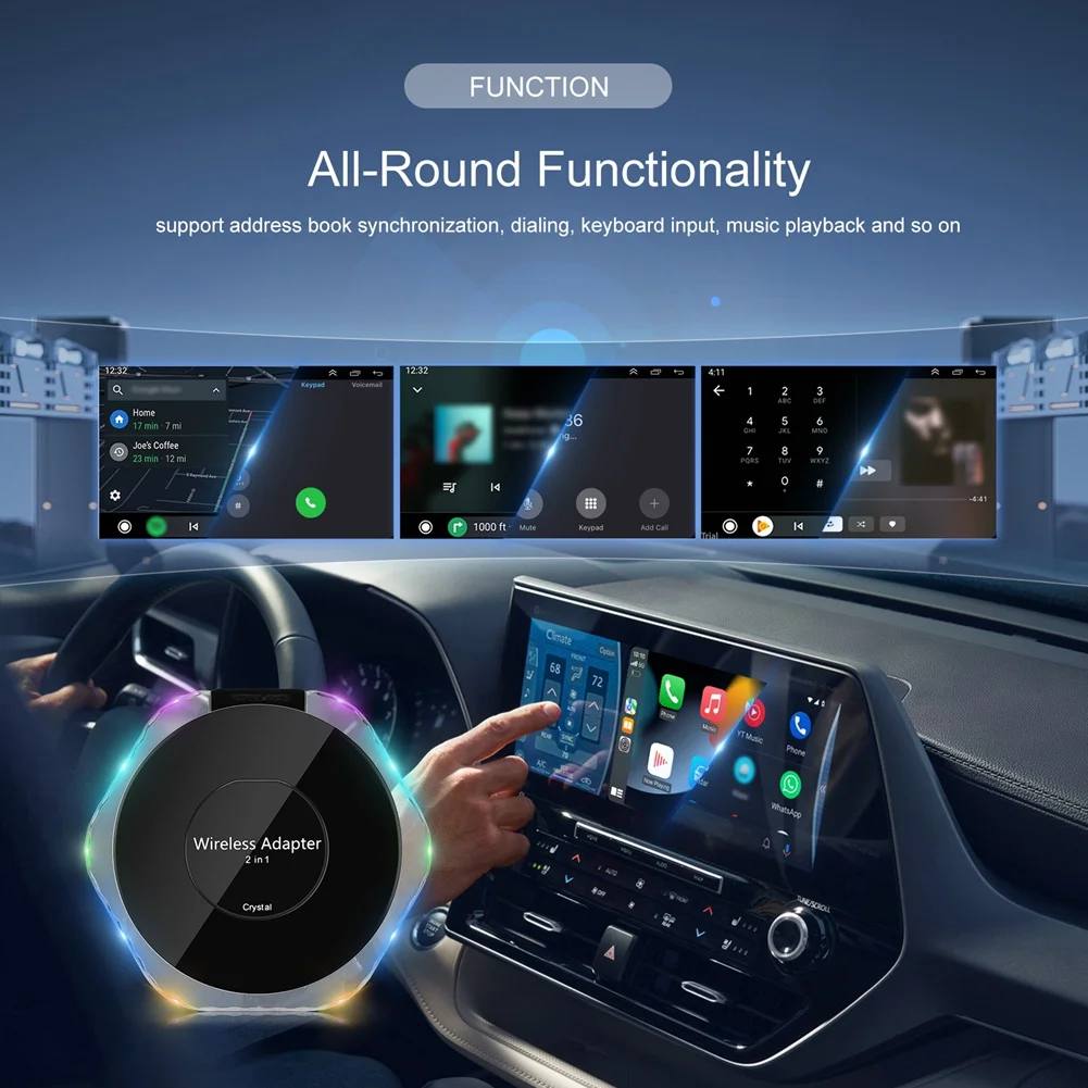 Беспроводной ключ Carplay 2 в 1, проводной к беспроводному Android Auto Box для автомобильного радиоприемника имеет встроенный проводной Carplay Android Auto-X59A 
Беспроводной ключ Carplay 2 в 1, проводной к беспроводному Android Auto Box для автомобильного радиоприемника имеет встроенный проводной Carplay Android Auto-X59A