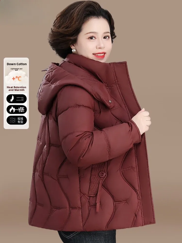Faionable Thiened ort down Cotton Jaet Women's Coat for Middle-Aged And ly Winter Warm Sli Vest Polyester Fiber
Faionable Thiened ort down Cotton Jaet Women's Coat for Middle-Aged And ly Winter Warm Sli Vest Polyester Fiber