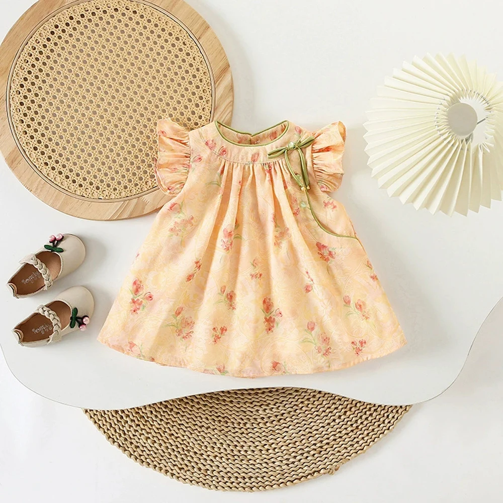 Summer Chinese style cheongsam baby clothes dress costume for newborn infant girls clothing 1st birthday bow print dresses dress
Summer Chinese style cheongsam baby clothes dress costume for newborn infant girls clothing 1st birthday bow print dresses dress