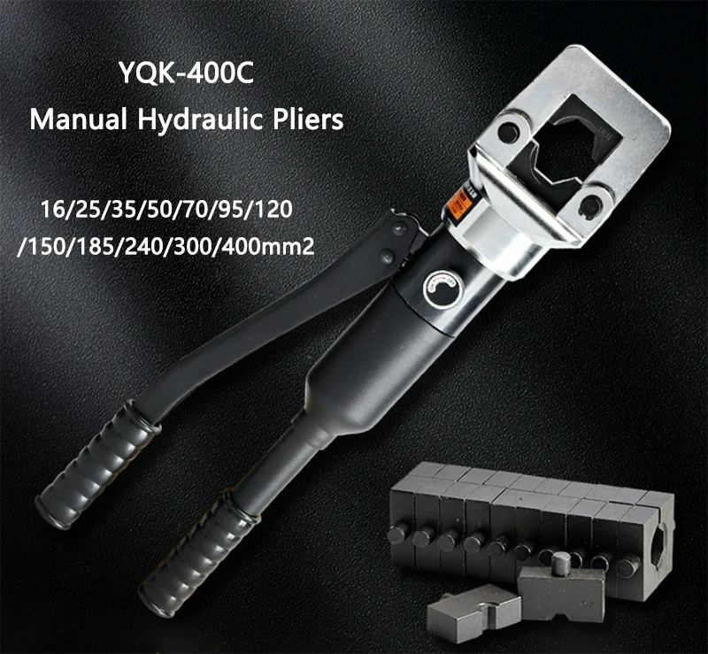 Manual Hydraulic Pliers YQK-400C Copper Aluminum Wire Terminal Crimping Pliers 16-400mm2 Wire Crimping Tools
Manual Hydraulic Pliers YQK-400C Copper Aluminum Wire Terminal Crimping Pliers 16-400mm2 Wire Crimping Tools