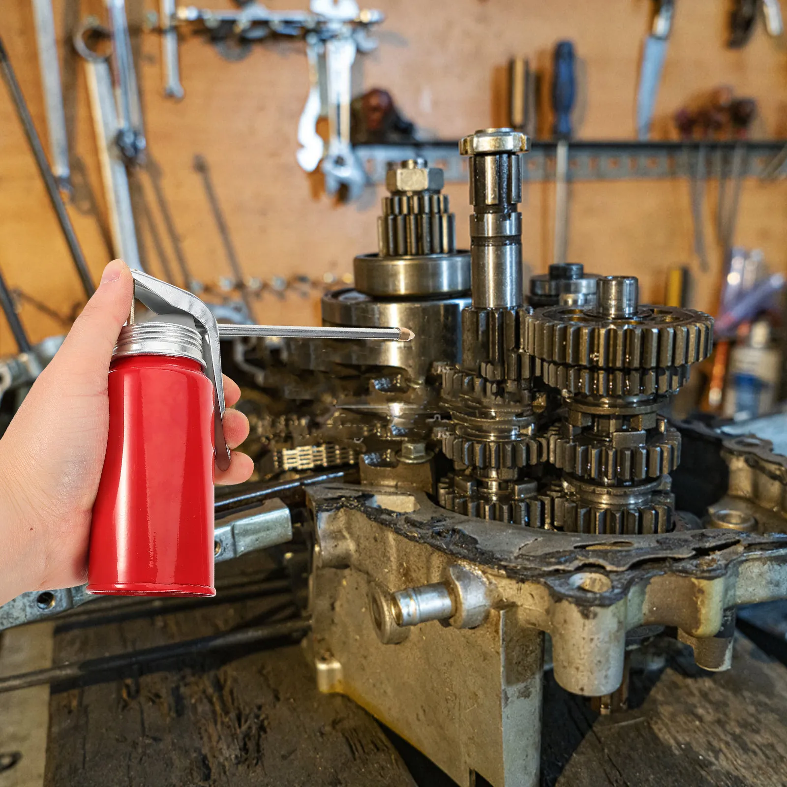 High Pressure Oil Can Portable Lubrication Oiler 200G Efficient High Pressure Injection Oil Dispenser Automotive Small Oiler Can
High Pressure Oil Can Portable Lubrication Oiler 200G Efficient High Pressure Injection Oil Dispenser Automotive Small Oiler Can